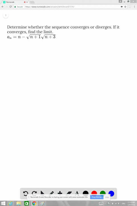 determine-whether-the-sequence-converges-or-diverges-if-it-converges-find-the-limit-a_n-n-sqrt-n-1-s