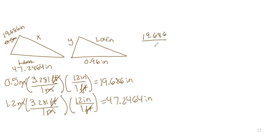 SOLVED:Proportions are used in geometry with similar triangles. If two ...