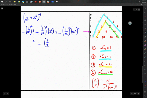 write-the-binomial-expansion-of-each-expression-leftfrac1x4x4right4