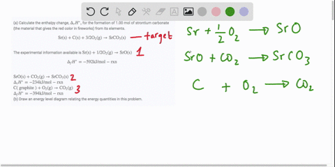 a-calculate-the-enthalpy-change-delta_r-hcirc-for-the-formation-of-100-mol-of-strontium-carbonate--2