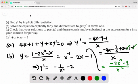 a-find-y-by-implicit-differentiation-b-solve-the-equation-explicitly-for-y-and-differentiate-to-ge-2
