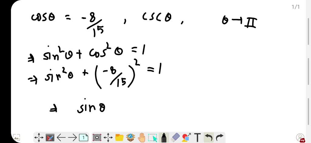 SOLVED:Use a Pythagorean identity to find the function value indicated ...