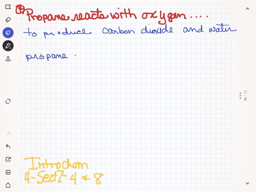 Solved Propane Gas Burns In Oxygen To Produce Carbon Dioxide Water And Energy The Reactants