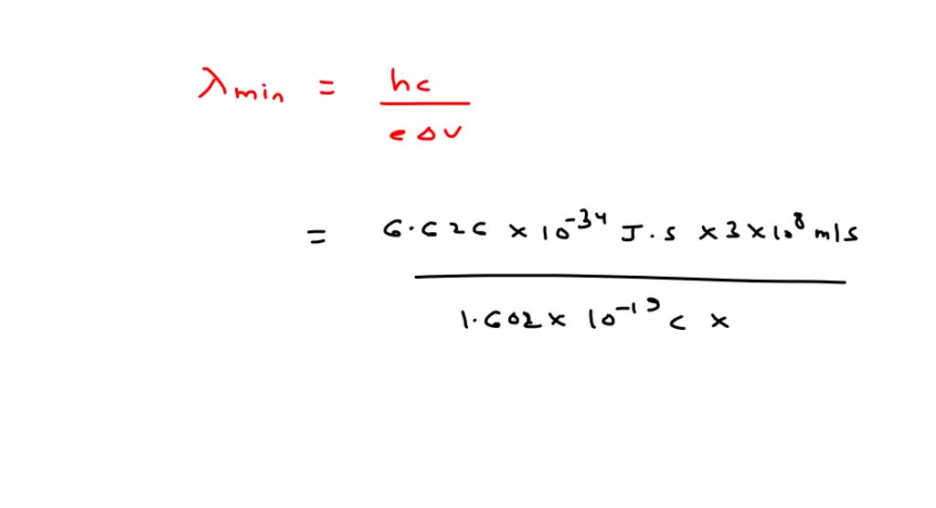 SOLVED:What is the minimum X-ray wavelength produced in bremsstrahlung ...