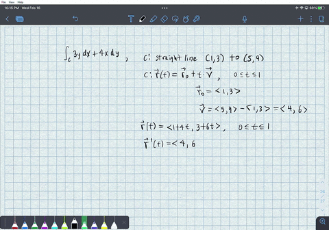 evaluate-the-line-integrals-int_c-3-y-d-x4-x-d-y-where-c-is-the-straight-line-path-from-13-to-59