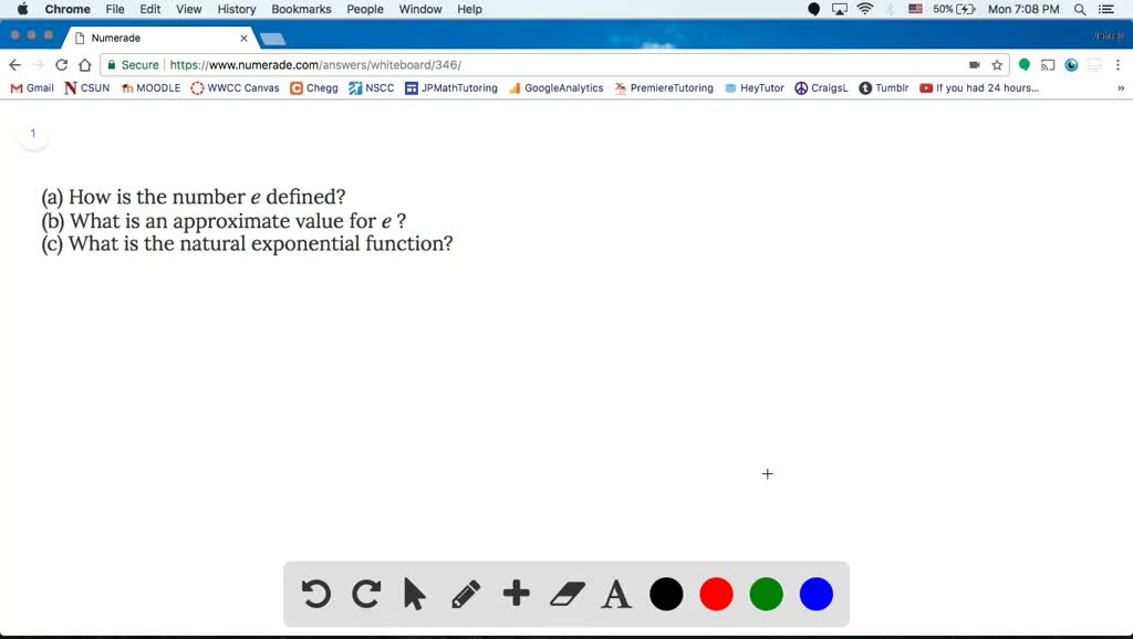 Number E Math Problems SOLVED:(a) How is the number e defined? (b) What is an approximate ...