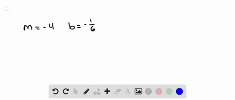 write-an-equation-of-the-line-with-each-given-slope-m-and-y-intercept-0-b-see-example-1-m-4-b-frac16