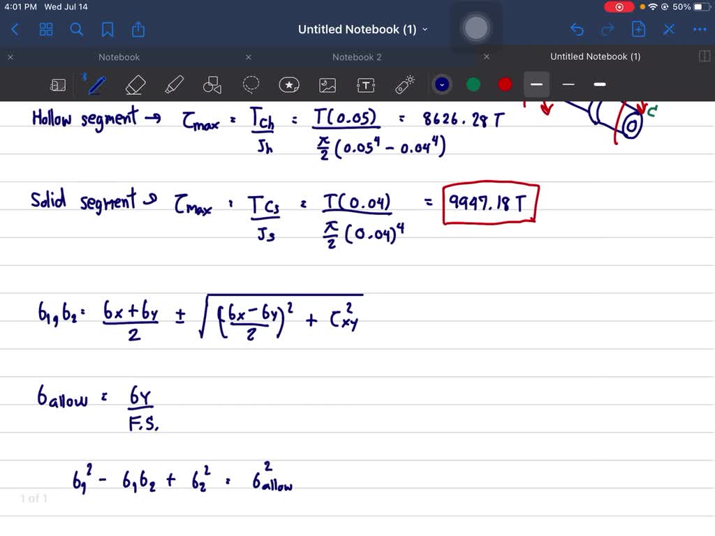 SOLVED:The Shaft Consists Of A Solid Segment A B And A Hollow Segment B ...