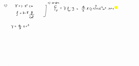 determine-the-unbalanced-force-acting-on-an-iron-ball-leftr15-mathrmcm-rho78-mathrmg-mathrmcm3right-