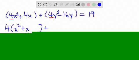 give-the-center-and-radius-of-the-circle-represented-by-each-equation-4-x24-y24-x-16-y-190