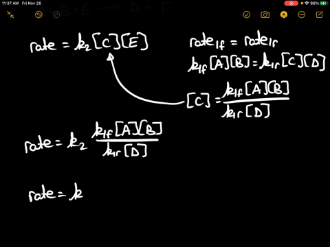 SOLVED:Write the overall reaction and the rate expressions that ...