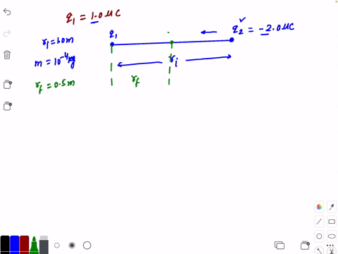 a-point-charge-q_110-mu-mathrmc-is-held-fixed-at-origin-a-second-point-charge-q_2-20-mu-mathrmc-and-