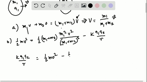 review-from-a-large-distance-away-a-particle-of-mass-m_1-and-positive-charge-q_1-is-fired-at-speed-v