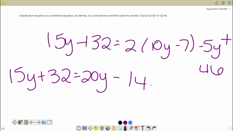 classify-each-equation-as-a-conditional-equation-an-identity-or-a-contradiction-and-then-state-th-22