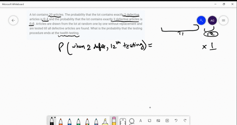 a-lot-contains-20-articles-the-probability-that-the-lot-contains-exactly-2-defective-articles-is-04-