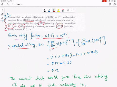 SOLVED:Consider the VNM utility function depicted in Figure 4.7; what ...
