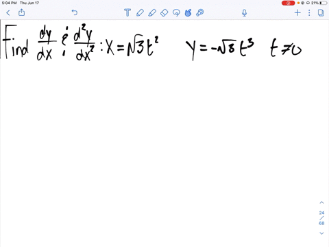 find-d-y-d-x-and-d2-y-d-x2-without-eliminating-the-parameter-xsqrt3-theta2-y-sqrt3-theta3-theta-neq-