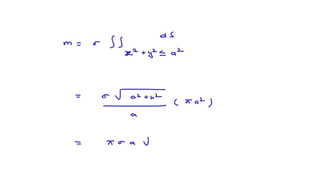 SOLVED:Given the dimensions and the mass m of the thin conical shell ...