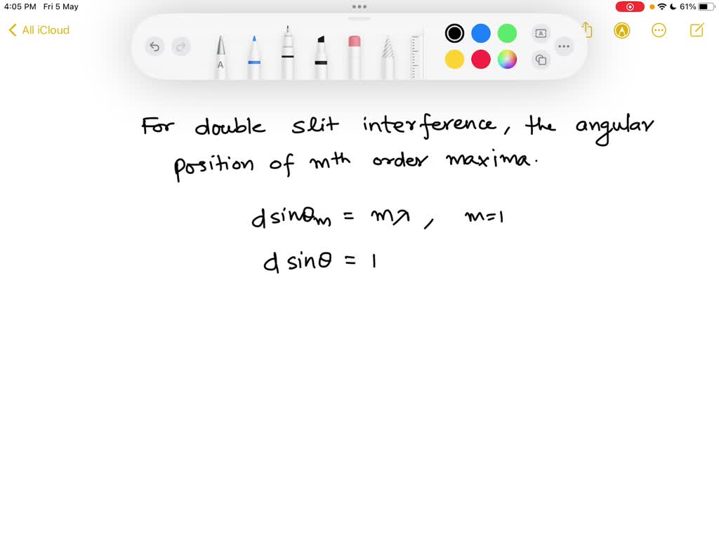 SOLVEDTwo parallel slits 0.075 mm apart are illuminated with