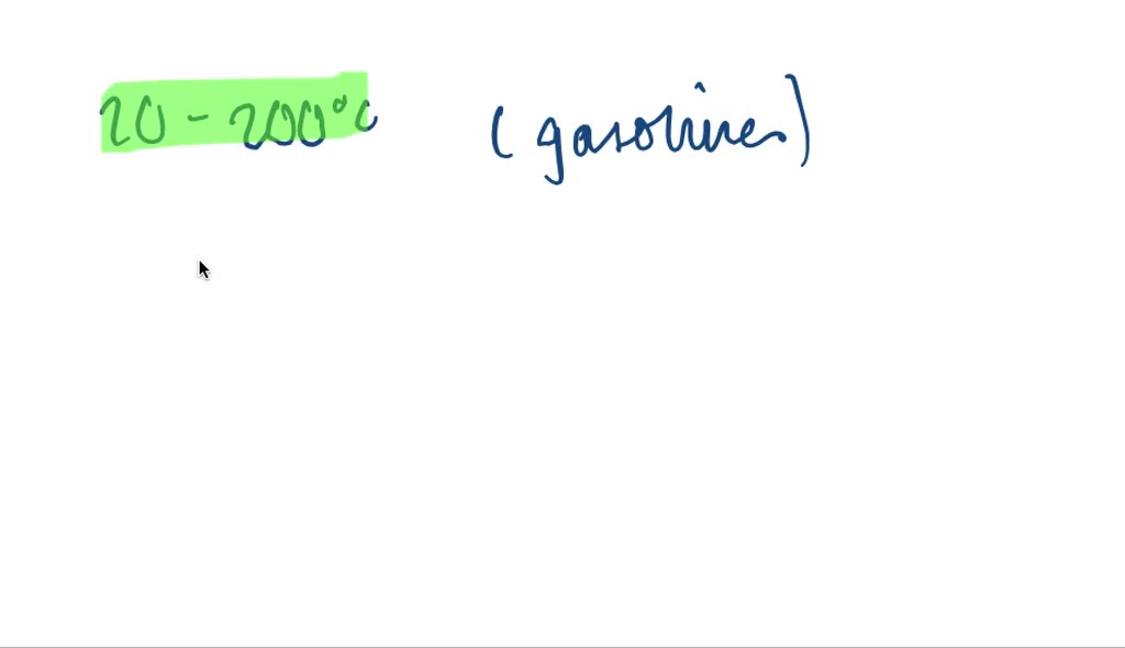 SOLVED:(a) What is the boiling point range for the petroleum fraction ...