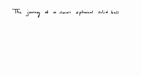 the-journey-of-a-small-spherical-solid-ball-dropped-in-a-viscous-liquid-is-best-described-by-a-curve