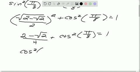 SOLVED:Assume that sin(π/ 8)=(√(2-√(2)))/(2) and use identities to find ...