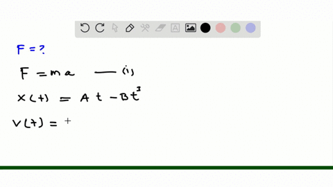 an-object-with-mass-m-moves-along-the-x-axis-its-position-as-a-function-of-time-is-given-by-xta-t-b-