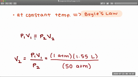 a-sample-of-gas-occupies-155-mathrml-at-270circ-mathrmc-and-100-atm-pressure-what-will-the-volume-be