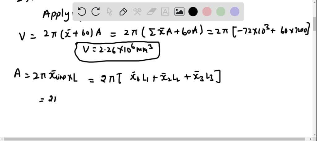 SOLVED Determine The Volume And The Surface Area Of The Solid Obtained 