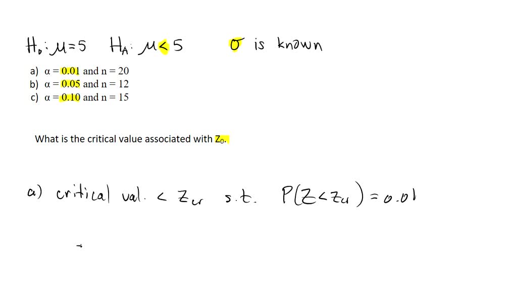 SOLVED A Hypothesis Will Be Used To Test That A Population Mean Equals 