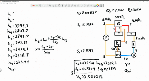 consider-a-cogeneration-power-plant-that-is-modified-with-reheat-and-that-produces-3-mathrmmw-of-pow