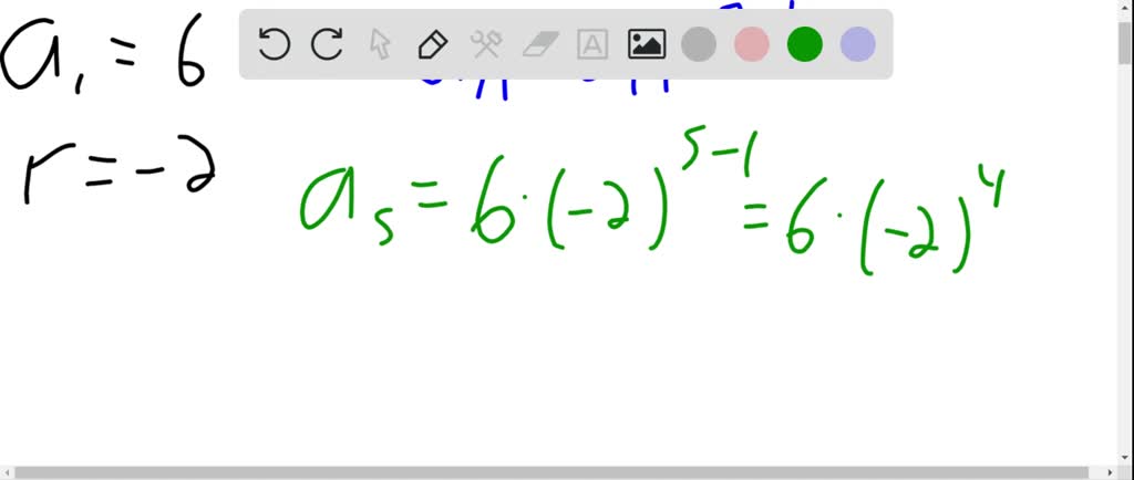 SOLVED: Find the fifth term and the nth term of the geometric sequence