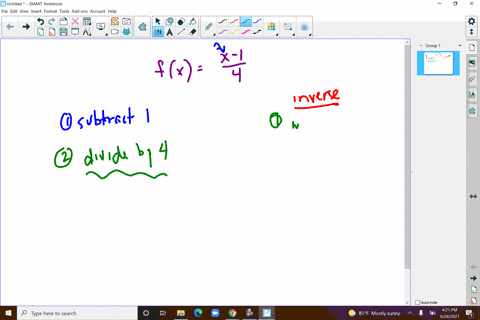 find-the-inverse-function-of-f-informally-verify-that-fleftf-1xrightx-and-f-1fxx-fxx-1-4