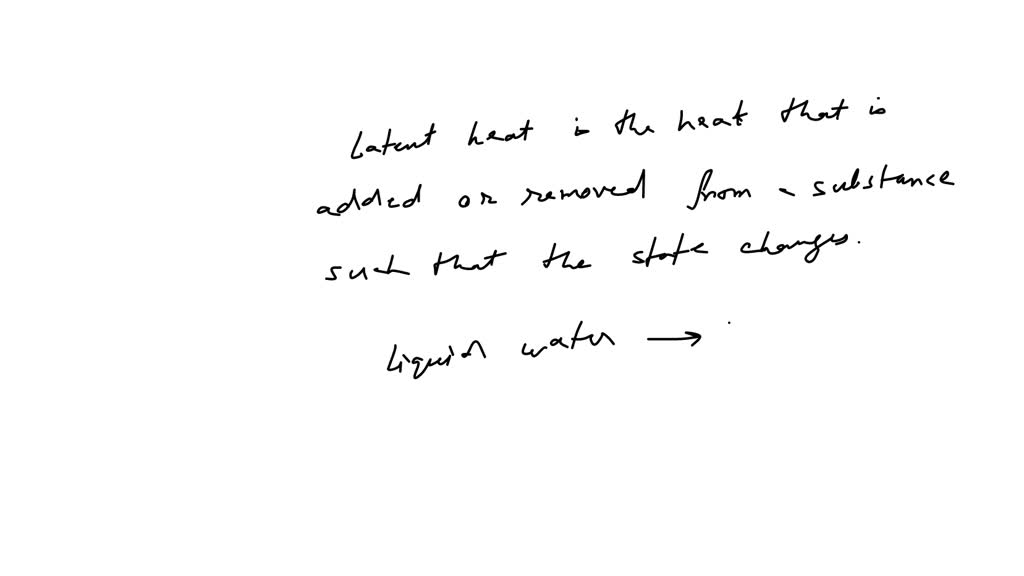 SOLVED:Wescribe What is latent heat, and how does it affect the ...