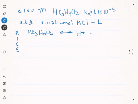 calculate-the-mathrmph-after-0020-mole-of-mathrmhcl-is-added-to-100-mathrml-of-each-of-the-four-solu