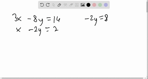SOLVED:Use the echelon method to solve each system of two equations in ...