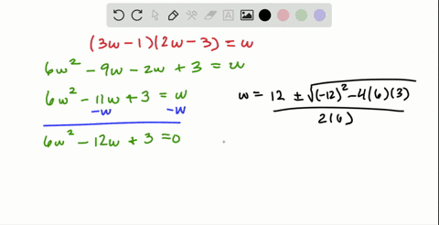 solve-the-equation-by-using-the-quadratic-formula-where-appropriate-3-w-12-w-3w