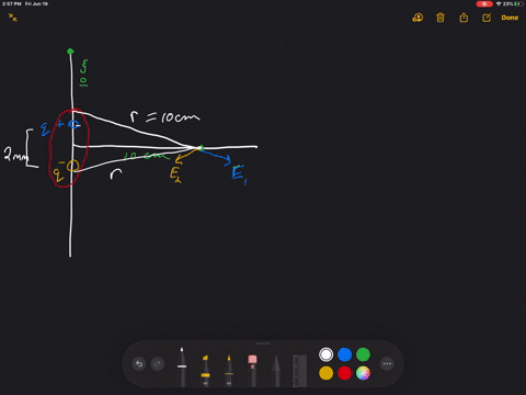 an-electric-dipole-is-formed-from-pm-10-mathrmnc-charges-spaced-20-mathrmmm-apart-the-dipole-is-at-t