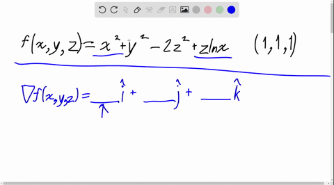in-exercises-5-8-find-nabla-f-at-the-given-point-fx-y-zx2y2-2-z2z-ln-x-quad111