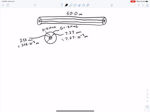 a-500-m-length-of-coaxial-cable-has-an-inner-conductor-that-has-a-diameter-of-258-mathrmmm-and-carri