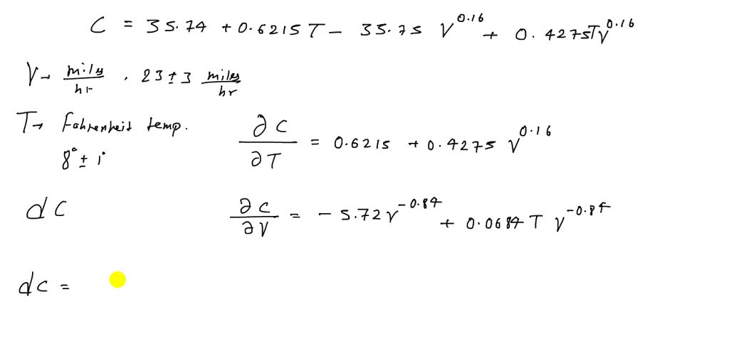 SOLVED The Formula For Wind Chill C in Degrees Fahrenheit Is Given By an-airplane-is-flying-at-an-airspeed-of-500-km-hr-in-a-wind-blowing
