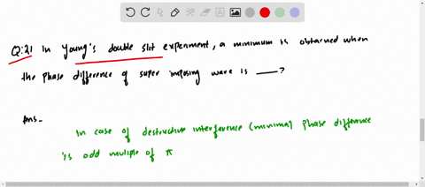 in-youngs-double-slit-experiment-a-minimum-is-obtained-when-the-phase-difference-of-super-imposing-2