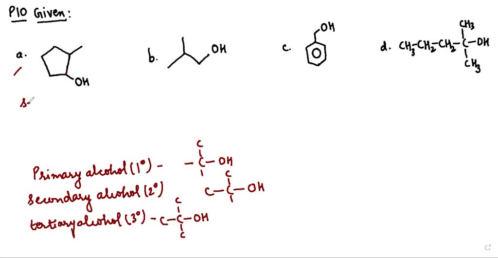 SOLVED:'B-Classify Each Of The Following Alcohols As: Primary ...