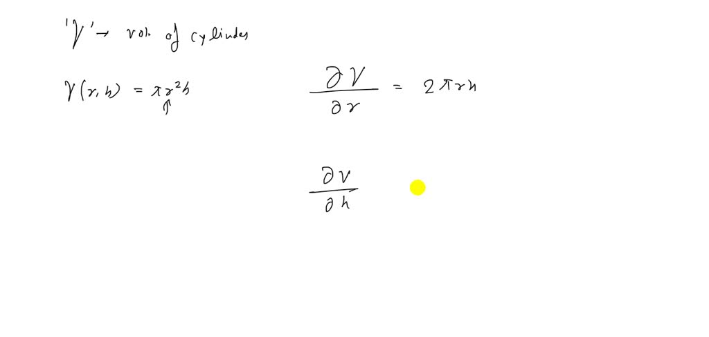 SOLVED a For The Volume Formula V r 2 H Find V r And V h solved-a-for-the-volume-formula-v-r-2-h-find-v-r-and-v-h