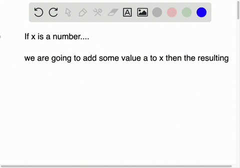 SOLVED:If x represents a number, write an English sentence about the ...