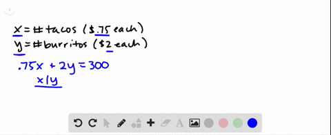 solve-each-problem-jessenda-is-ordering-tacos-at-075-each-and-burritos-at-2-each-for-a-large-group-s