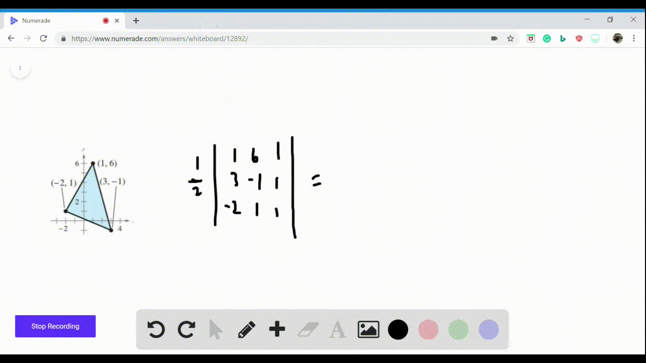 solved-in-exercises-21-32-use-a-determinant-and-the-given-vertices-of