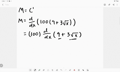 find-the-marginal-cost-for-producing-units-the-cost-is-measured-in-dollars-c10093-sqrtx
