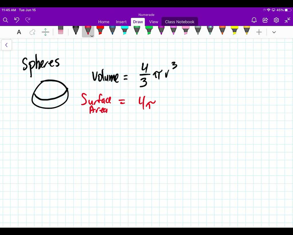 the volume of a sphere of radius 2 pi r is