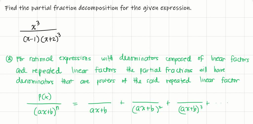 SOLVED:Write out the appropriate form of the partial fraction ...